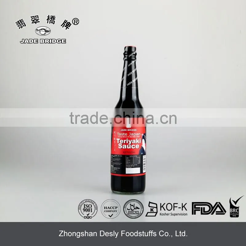 625ml glass bottle teriyaki sauce