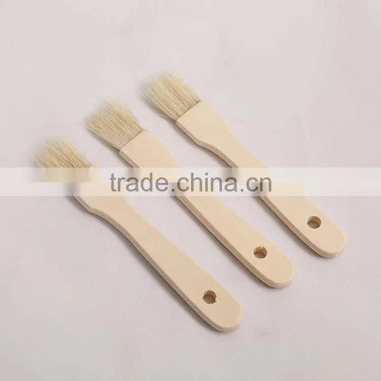 High Quality Round Bbq Grill Wooden Handle Brush