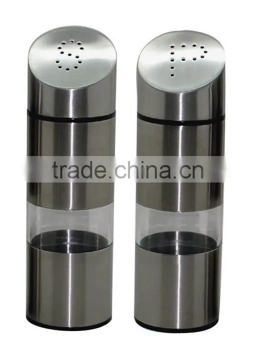 egg-shape Stainless steel salt and black pepper shaker