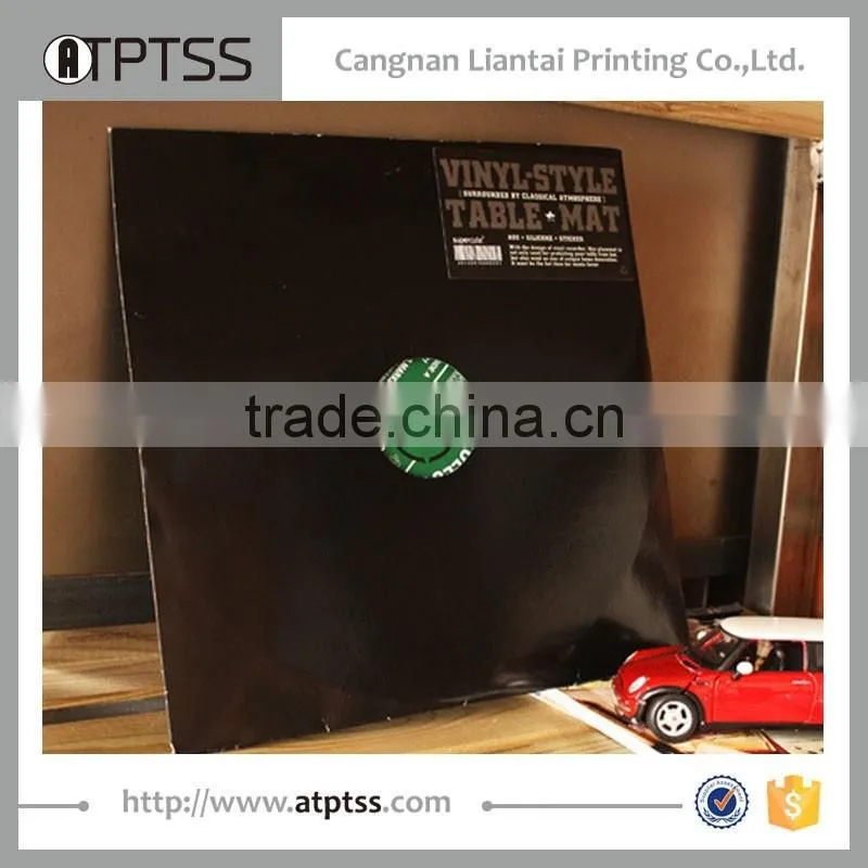 New style design Black plastic record meal pad