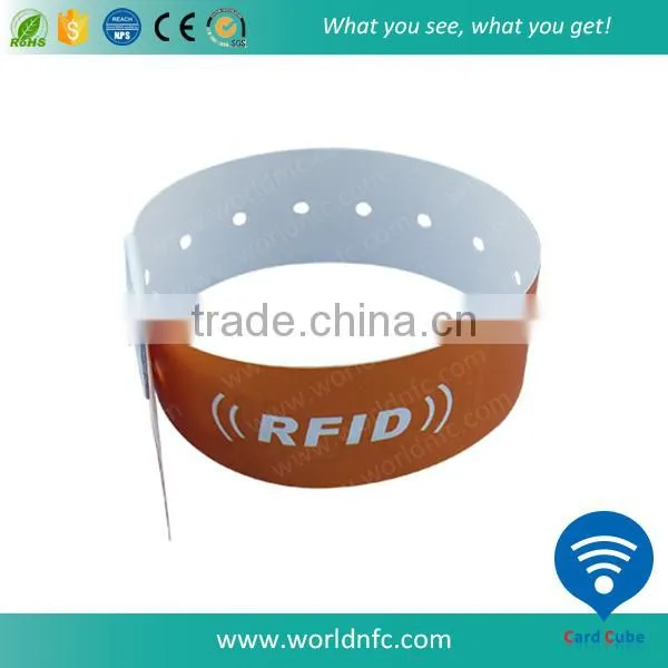 One Time Use FM1108 NFC Paper Wristband