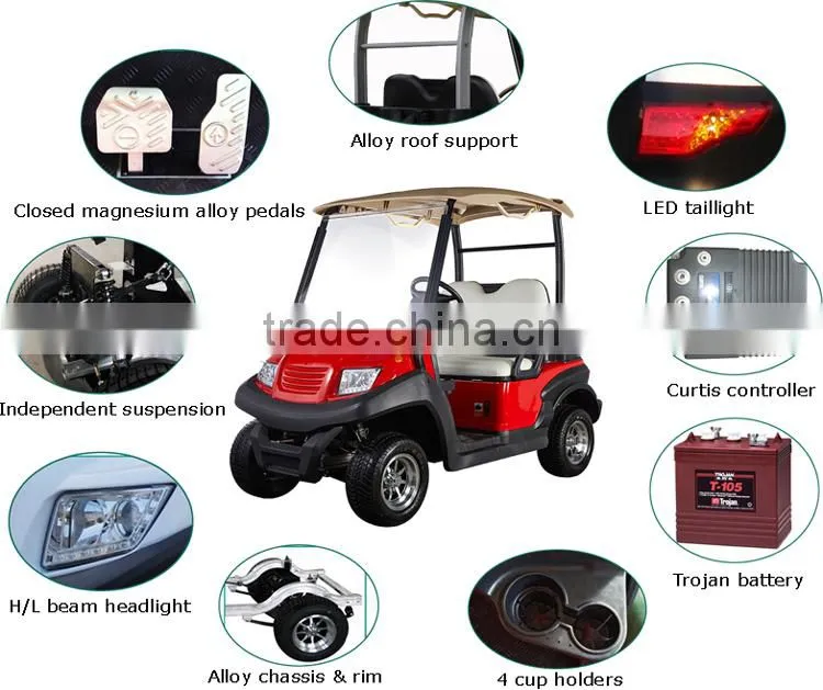Aluminum chassis 2 seat competitive prices electric golf car