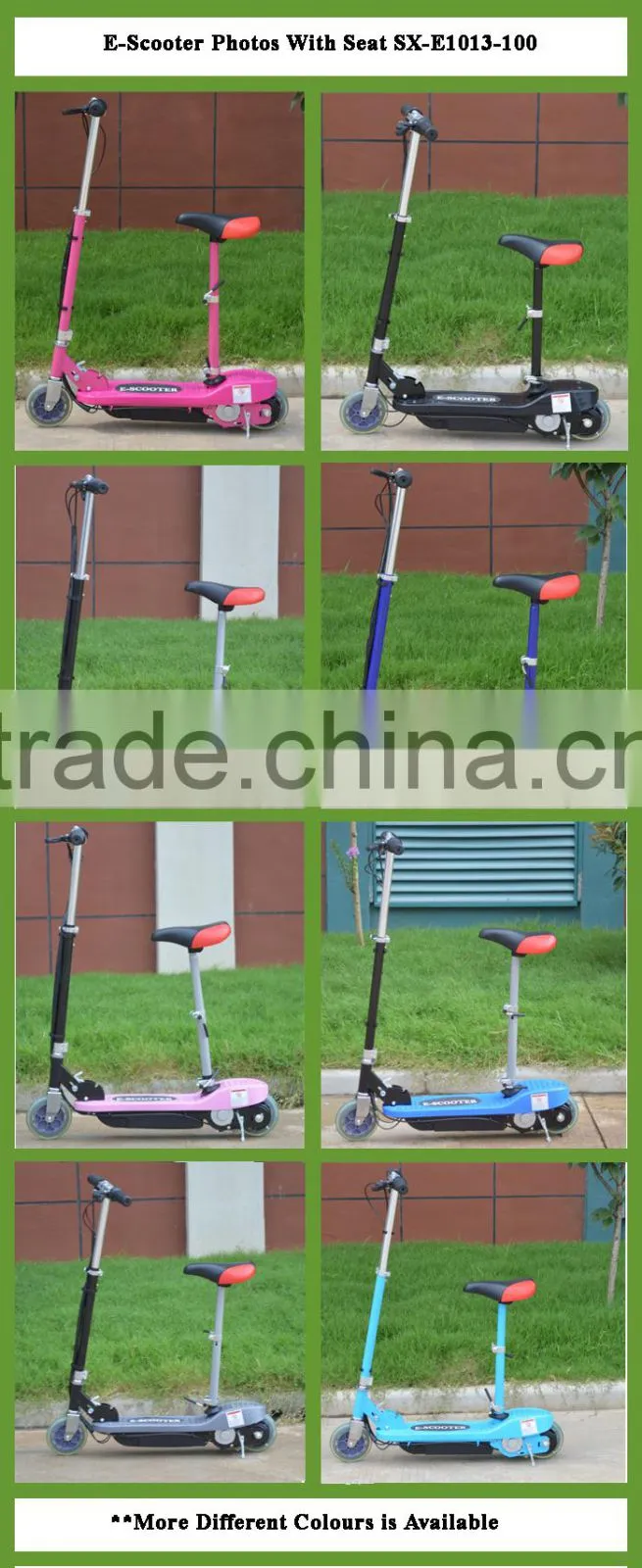 Kids outdoor sport pink electric scooter,with seat&without seat