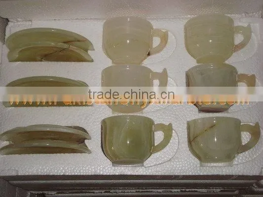 Buy cheap NATURAL COLOR ONYX TEA SETS HANDICRAFTS
