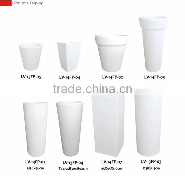 LED light led flower pot planter plastic LED Colorful floor decorative flower vases