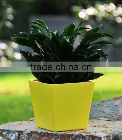 Attractive home floor deoor colorful rectangular plastic flower pot