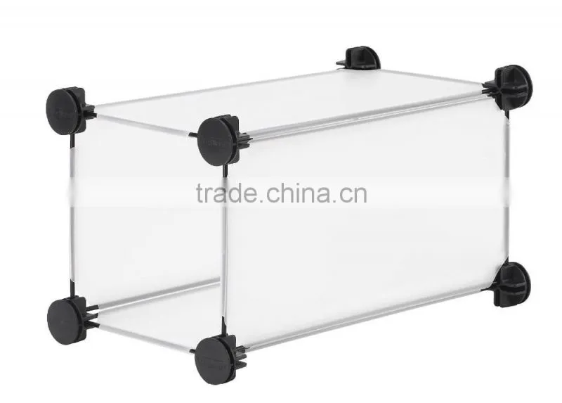 PP Shelf storage with doors shoe rack organizer shelving system plastic white