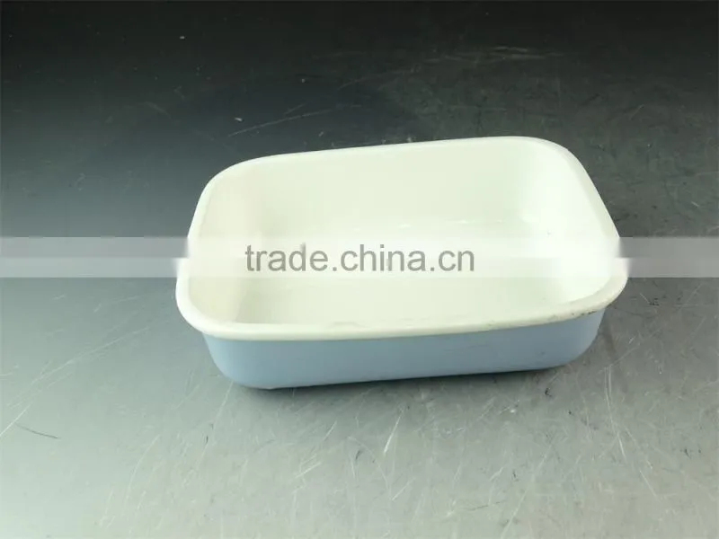 Hot Wholesale rectangle shape glazed ceramic bake plate for daily use stock