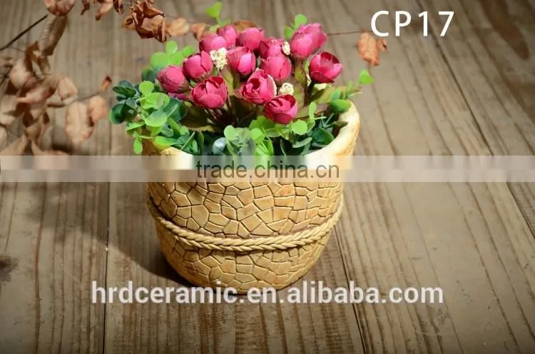 Newest fashion light weight waterproof ornamental cement flowerpot