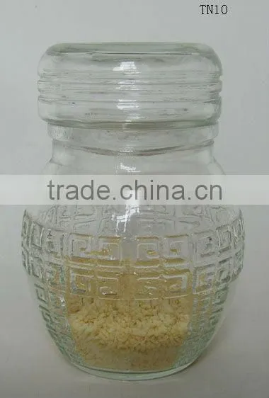 kitchen cyinder pepper and salt glass spice jar with stripe design