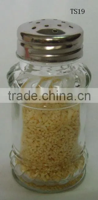 ZIBO hot sale mini clear cylinder spice shaker jar with metal lid