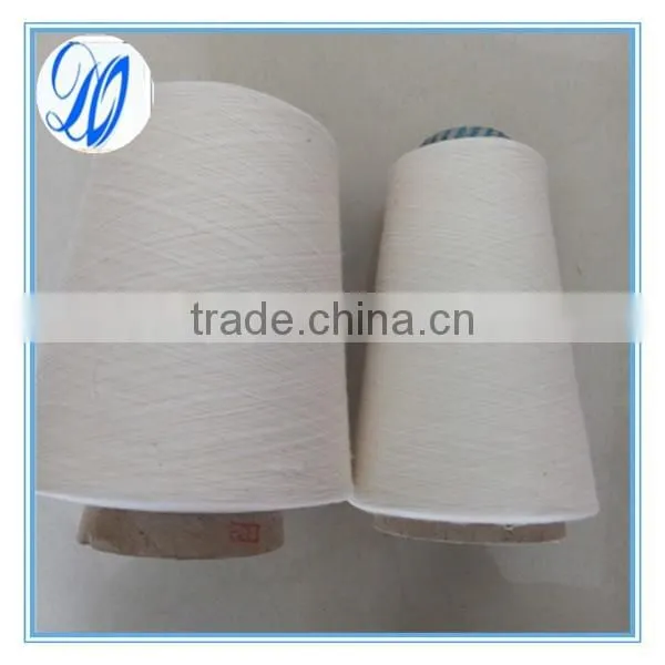 Raw white cotton spandex core spun yarn 16s ring spun