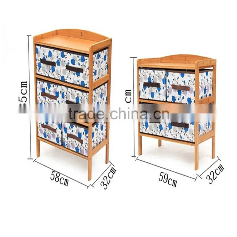 wholesales solid wood kitchen cabinet cheap storage cabinet KD wood 5-drawers storage cabinet