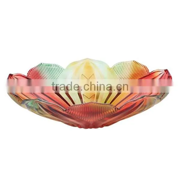 Newest design royal friut /candy/ ash plate/ High quality glass centerpiece crystal fruit plate/ ashtray BHL-P22