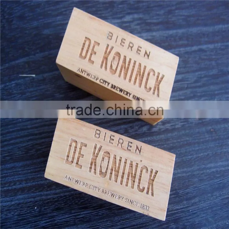 Wooden desk business card holder for restaurant office wood card folder