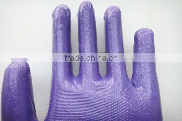 Nylon Knitted Garden Work Nitrile Coated Gloves ZMR778