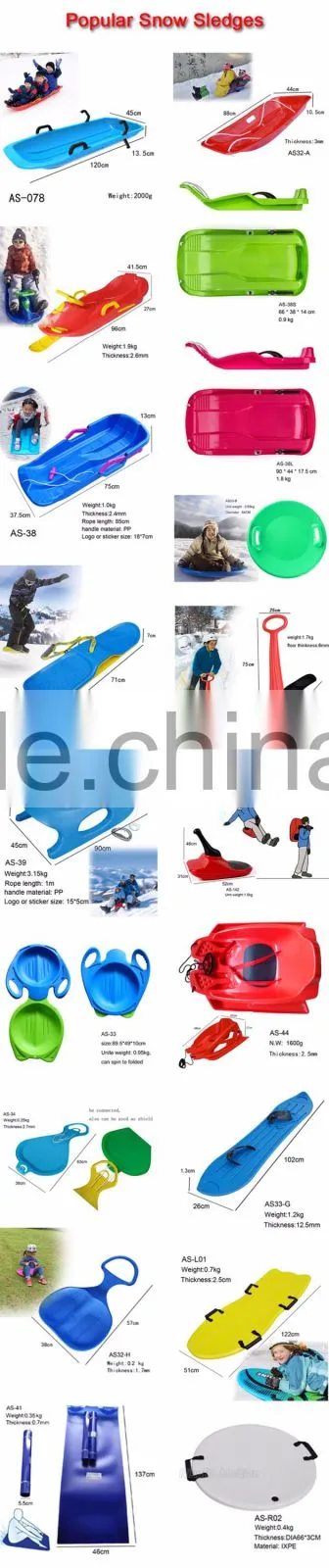baby luge bebe plastic towable kids snow sled with backrest,toddler pull sled -30temp 24h cold resistance test