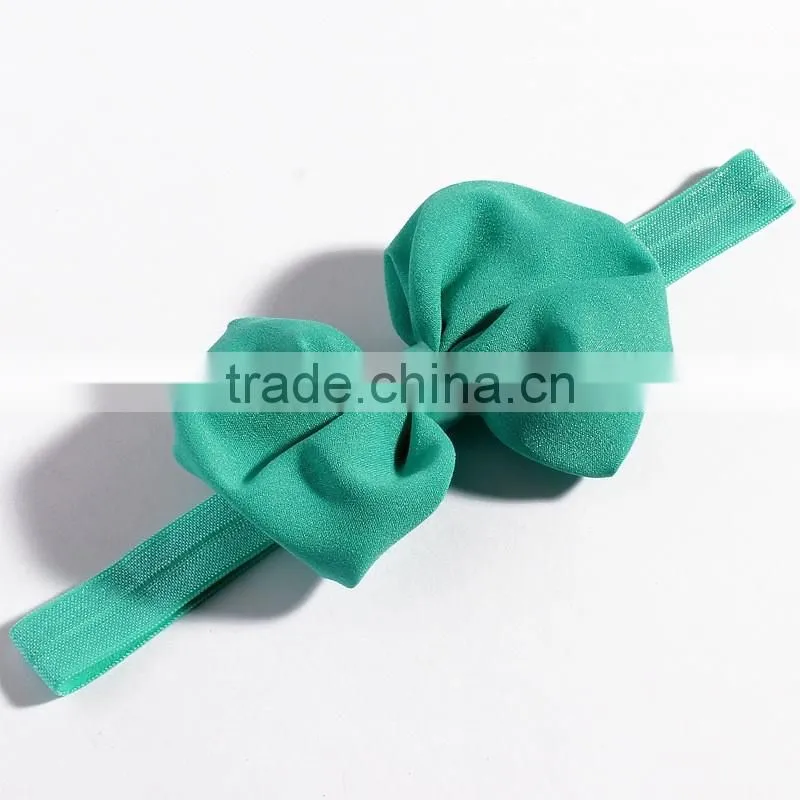 fabric handmade bow hair band for kid's hair accessories