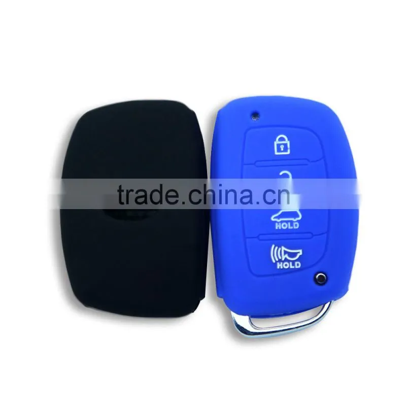 New design factory price silicone car key cover for Hyundai with 3 button