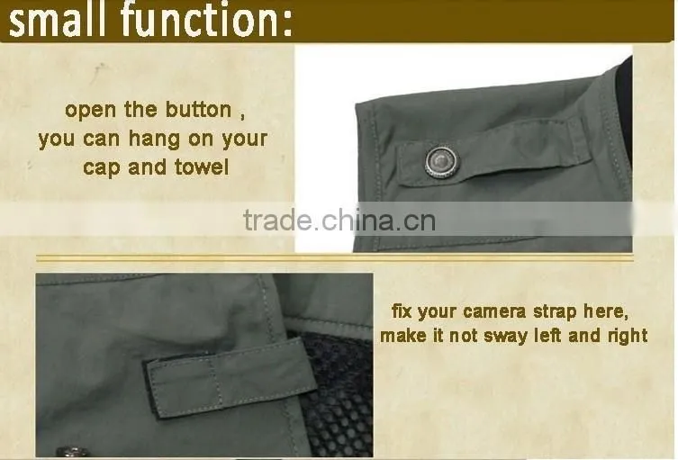 red Fli Fishing Multi-functional Vest travel vest photographer Outerwear Mens VEST TOP