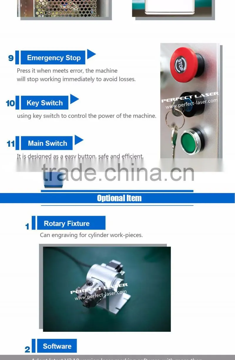China machinery with 10W/20W/30 optional compact laser mark system