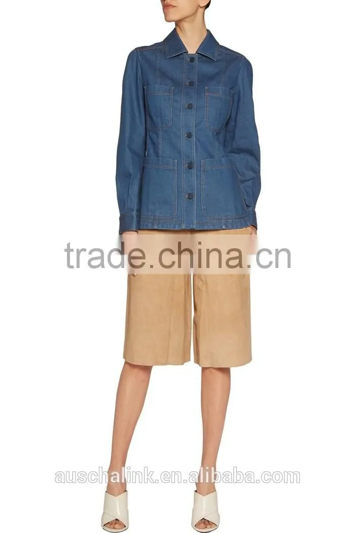 2016 new style high quality denim jacket women cheap made in china