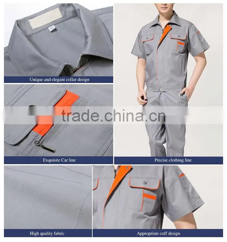 Short-sleeved Navy Blue Work Clothes Factory Workshop Suit