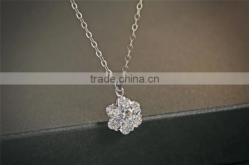 925 sterling silver pendant women snowflake necklace pendant