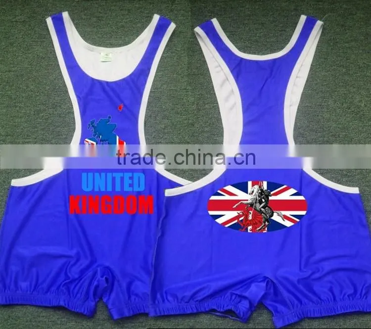 Kroad cheap infant/kids wrestling singlets for sale, low moq, digital sublimation printing training singlets