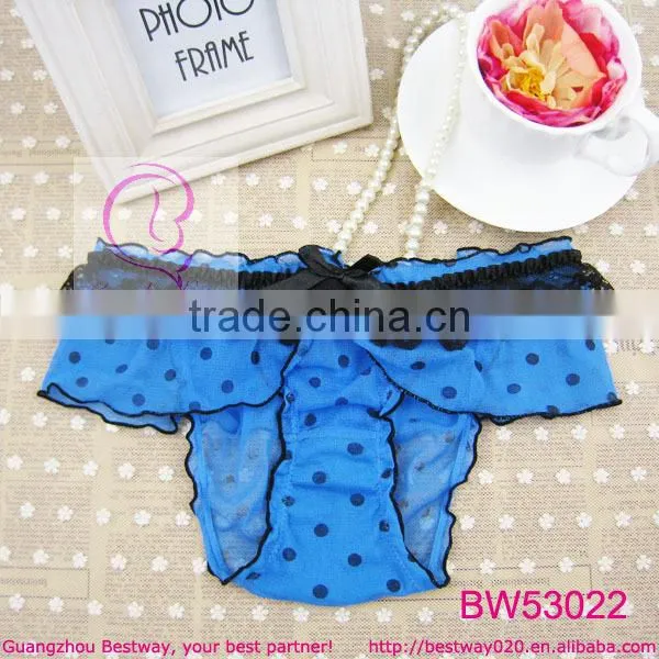 Very very sexy transparent polka dot underwear woman