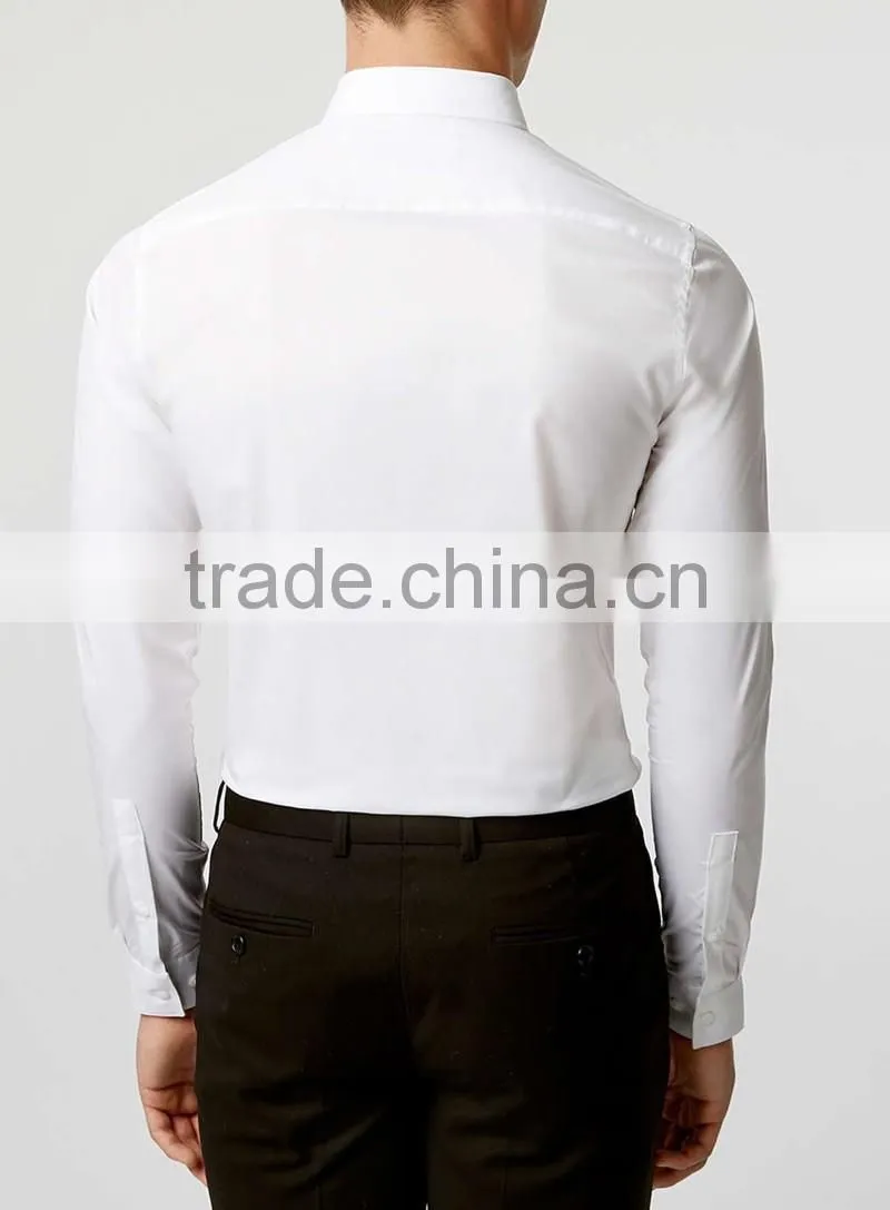 White Long Sleeve Stretch dress Shirt