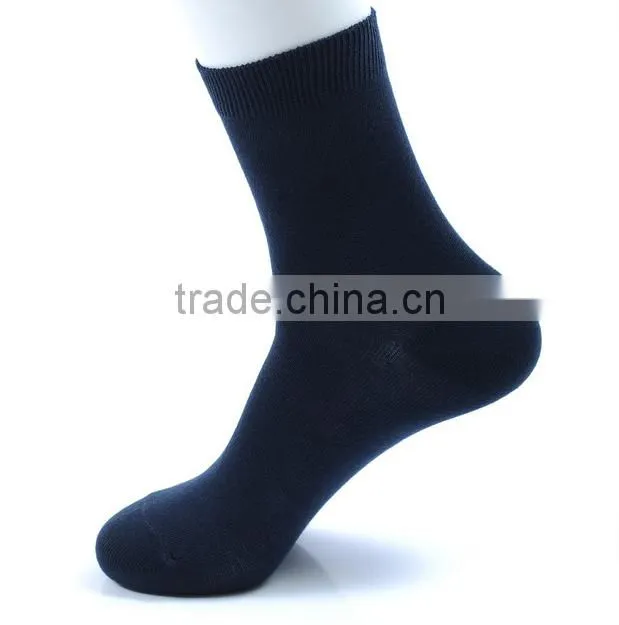 2017 China Factory Customized Your Own Brand Logo Design Plain Color Simple Stretch Eco Lycra Cotton Polyester Men Socks