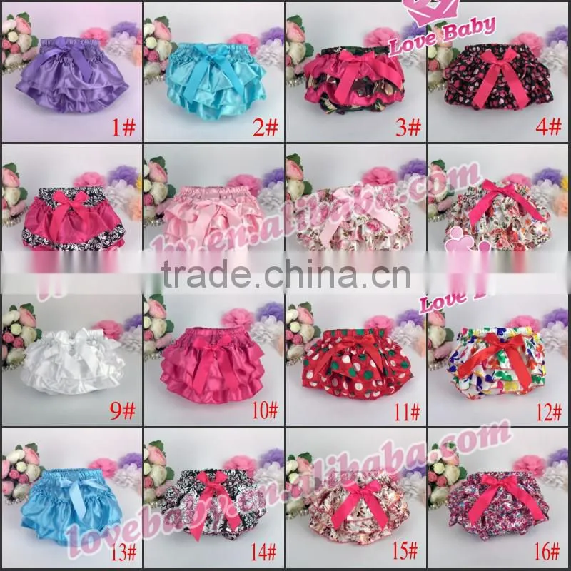 Wholesale Baby Satin Bloomers Fashional Cute Girl Satin Underwear