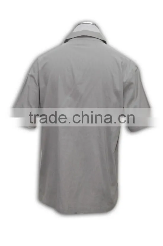 100% Cotton Design china made logo printing grey mens casual shirt design