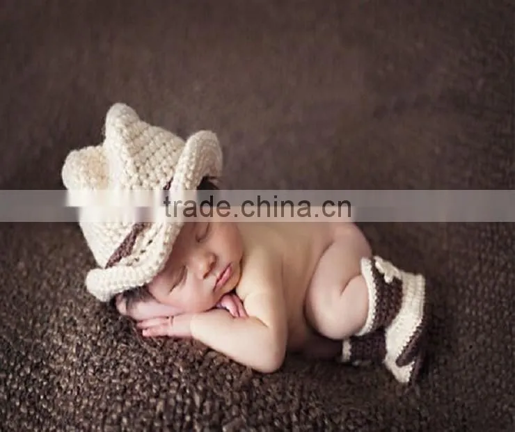 baby handmade cartoon hat shoe set baby 100% cotton knitted cap