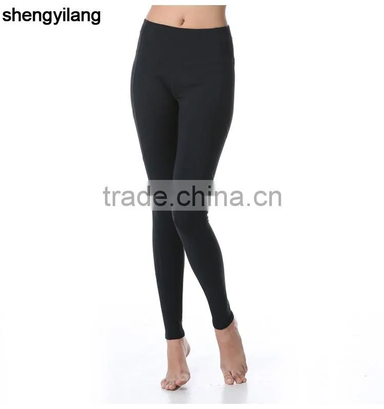 Toning belly in tall waist tight yoga ninth pants 85% polyester + 15% spandex women wholesale yoga pants