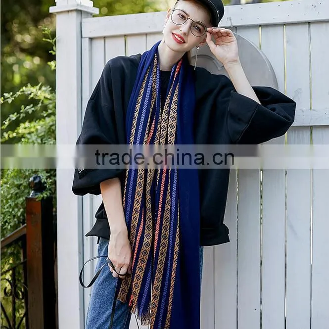 New women fashion jacquard scarf lady soft winter autumn ethnic scarves shawl