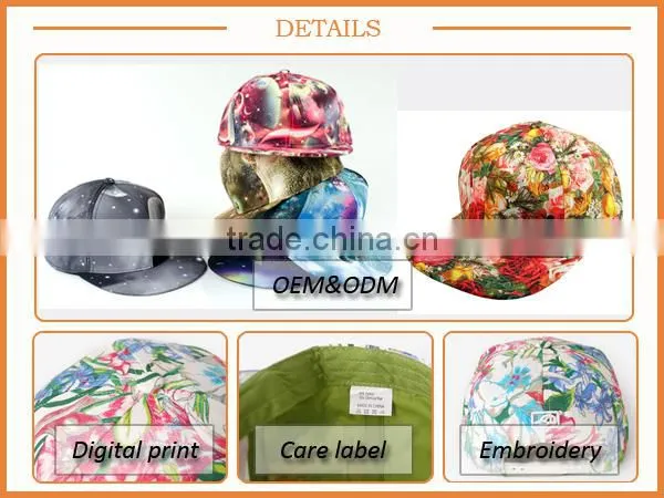 OEM Cotton Linen Digital Printing Baseball Cap