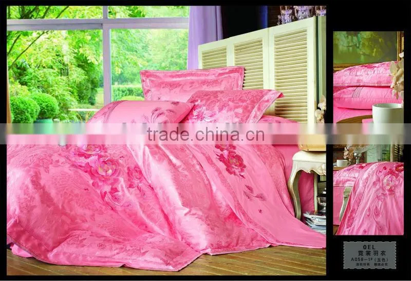 silk-cotton fabric jacquard and embroidery home using bedding set for wholesale