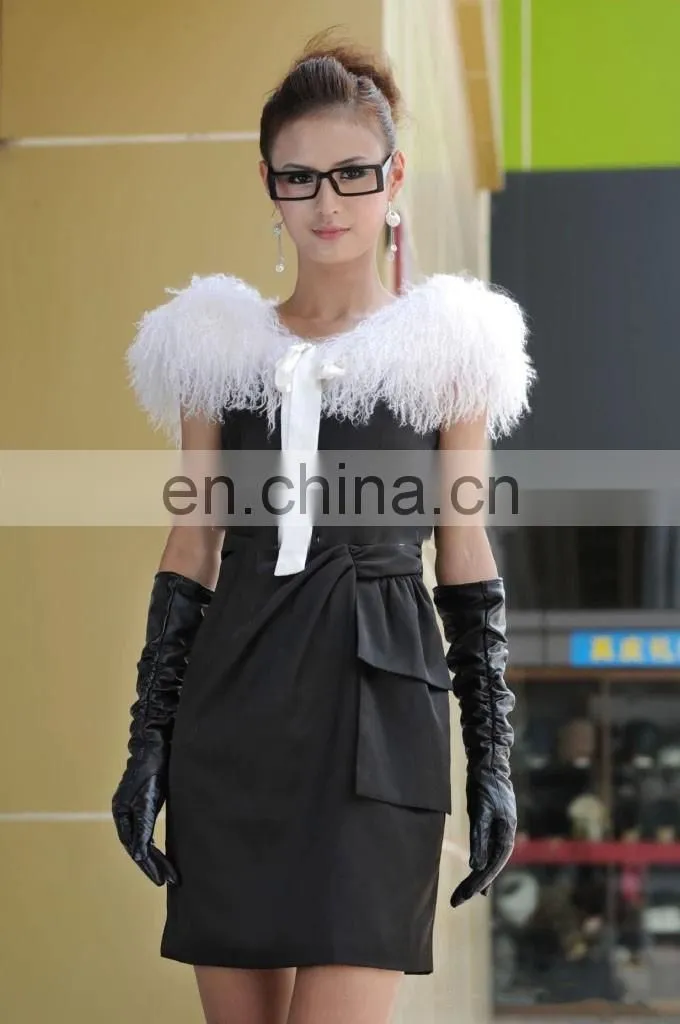 Mongolian Lamb Fur Shawl cape for ladies