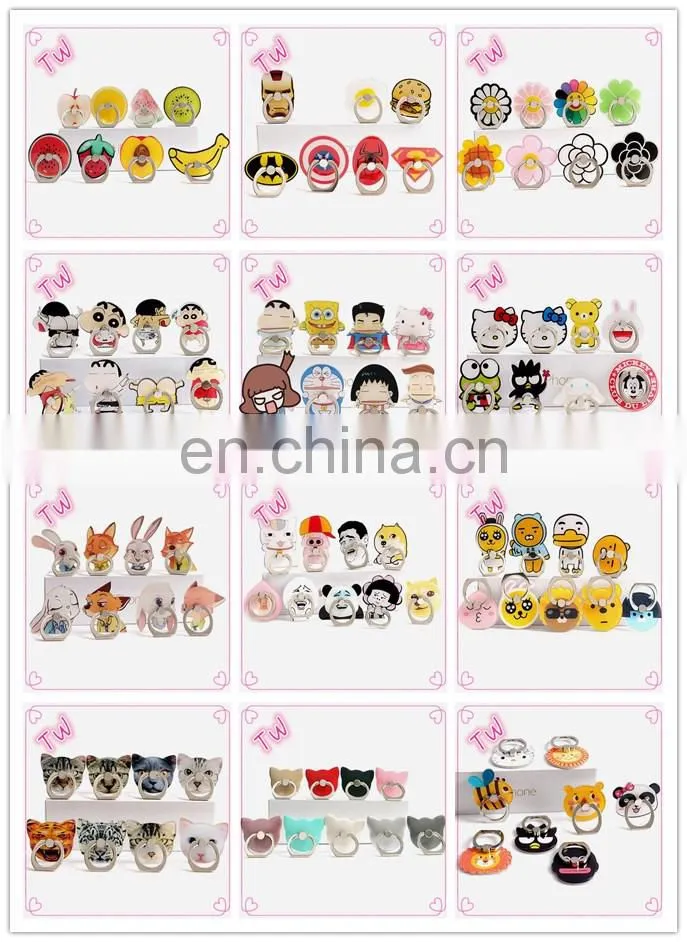 2018 hot new unique cell phone accessories wholesale bulk buy adjustable Plush toys mobile cell phone ring stand from china