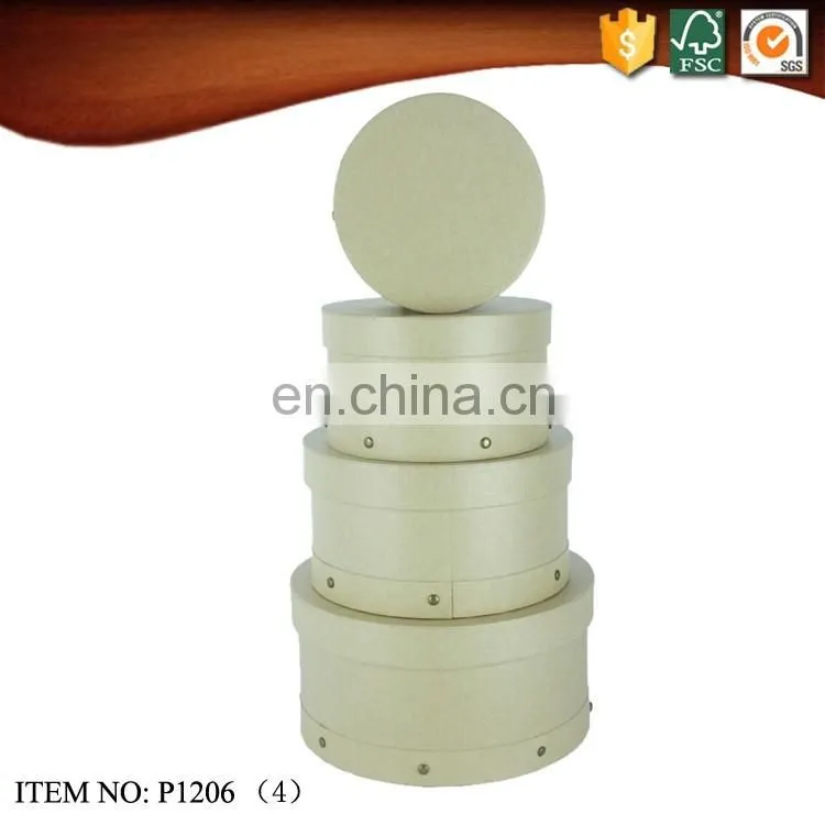 Kraft Paper Round Hat Box Wholesale