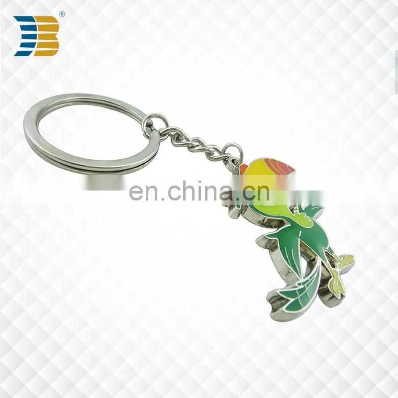3D woodpecker custom metal key chain