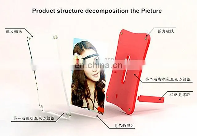 Guangzhou factory supply love wedding acrylic picture frame