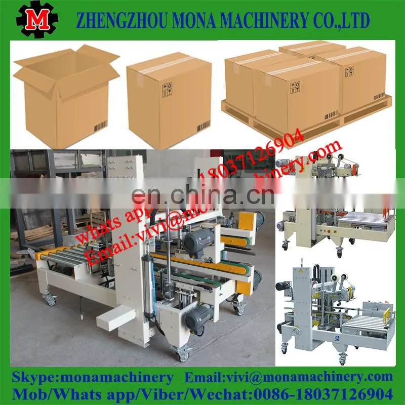 Automatic up and down adhesive tape beverages case sealing machine Automatic Carton Case Joint Edge Sealing Packing Machine