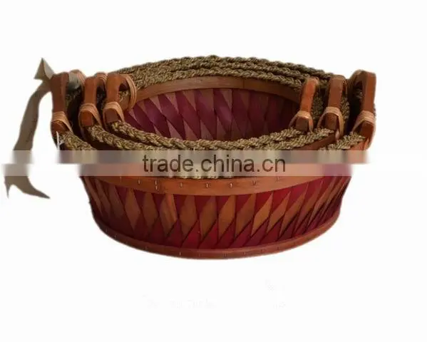 inexpensive wicker tray basket