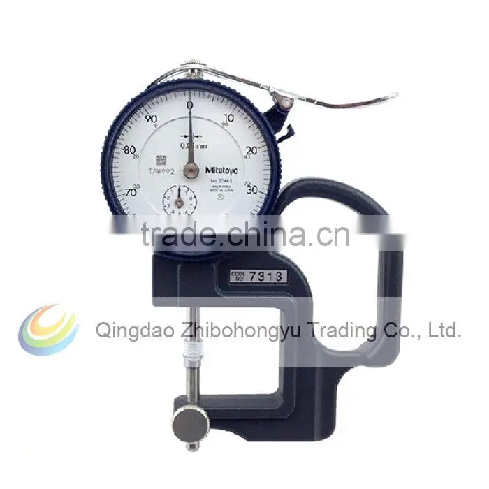 Mitutoyo 7313 Dial Thickness Gage, Lens Reverse Anvil, 0-10mm Range