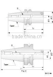 Machinery Tool Yukiwa Hybrid G1 Chucks with BT Shank 15T/BT30/BT40