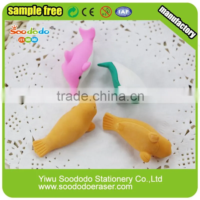 rubber 3d animal erasers cheap gifts for children