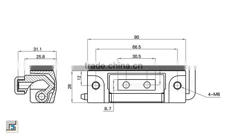 Flei brand ROHS Zinc plated hinge for cabinet use
